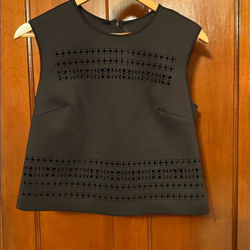 Clover Canyon Black Laser Cut Tank Top